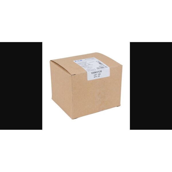 Eaton Bussmann Ceramic Fuse, 100A, 600V AC, 200kA - 100K07CR