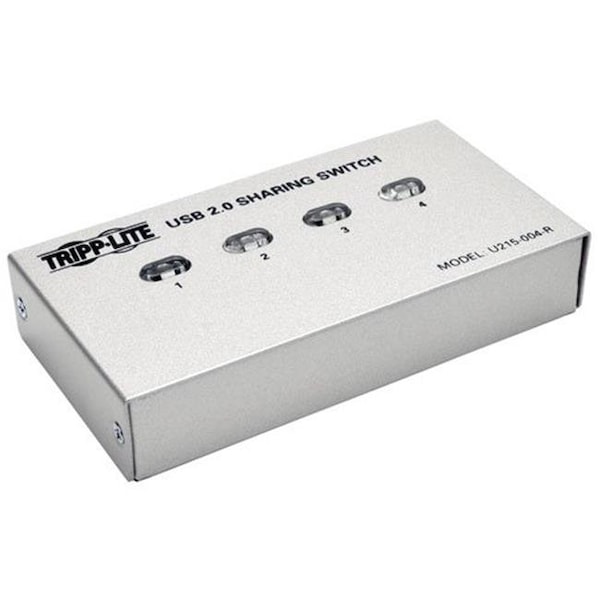 Tripp Lite Tripp-Lite U215-004-R Conmutador de compartición de impresora y periféricos de alta velocidad de 4 puertos USB 2.0 - TRL-U215-004-R