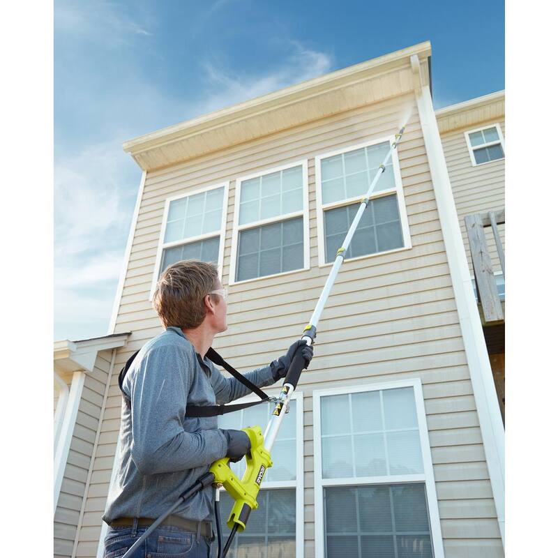 RYOBI 18 ft. Extension Pole with Brush for Pressure Washer - RY31EP26