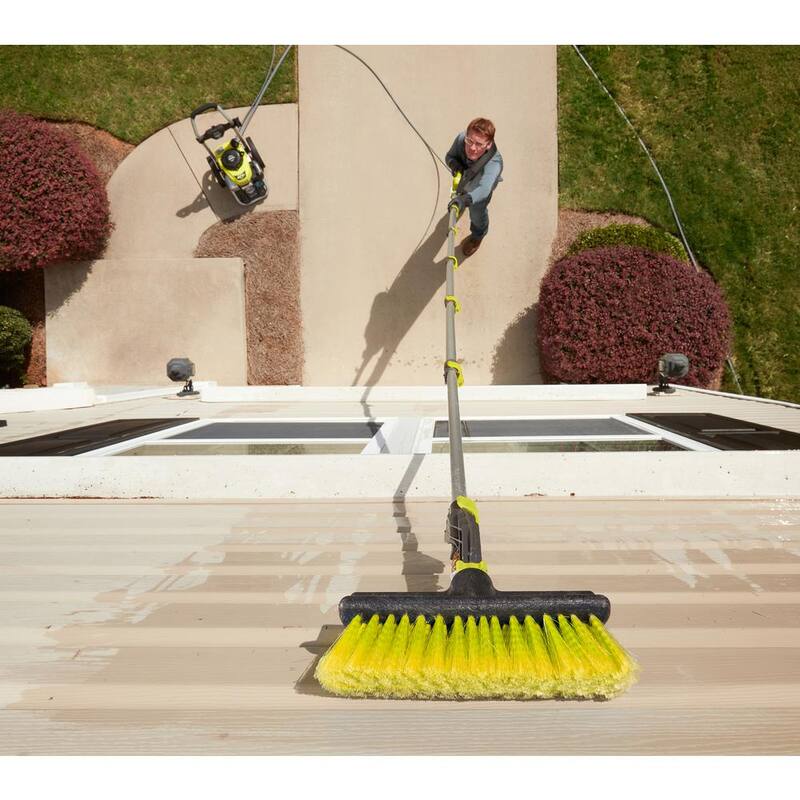 RYOBI 18 ft. Extension Pole with Brush for Pressure Washer - RY31EP26