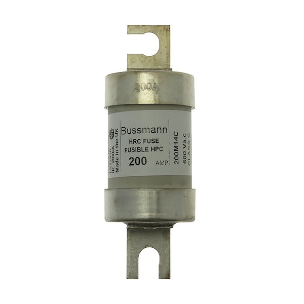 Eaton Bussmann Ceramic Fuse, M14 Series, Time-Delay, 200A, 600V AC, 200kA at 250V DC, 200kA at 600V AC - 200M14C