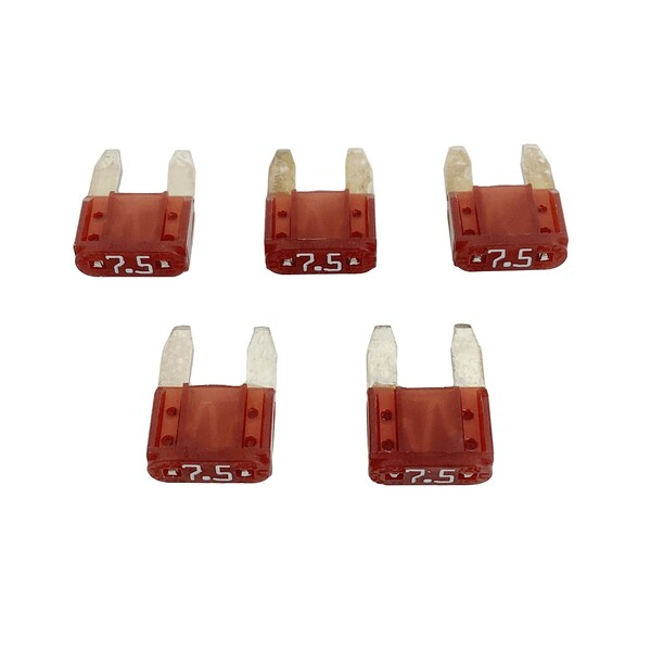 Littelfuse Fuse, Mini Std And Smart Glow Blade, Brown, 7.5A, Carded - 0MIN07.5VP