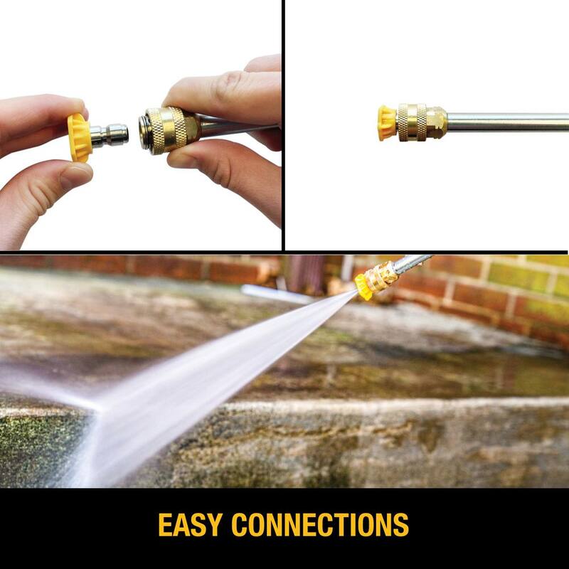 DEWALT Replacement Spray Nozzles with 1/4 in. QC Connections for Hot/Cold Water 4500 PSI Pressure Washers - DXPA45ST