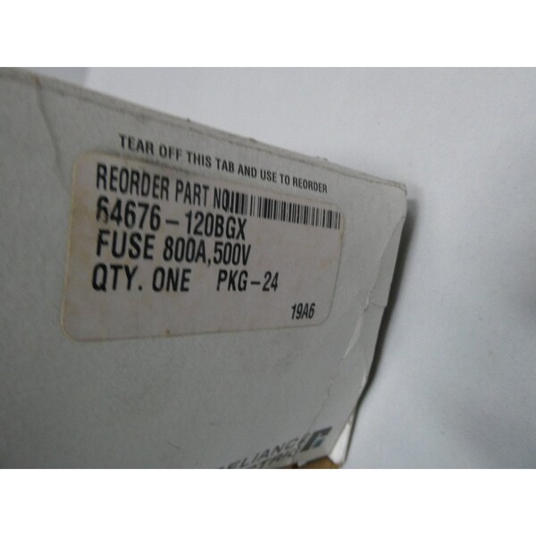 Reliance Automotive Fuse, 800A, 500V DC - 64676-120BGX