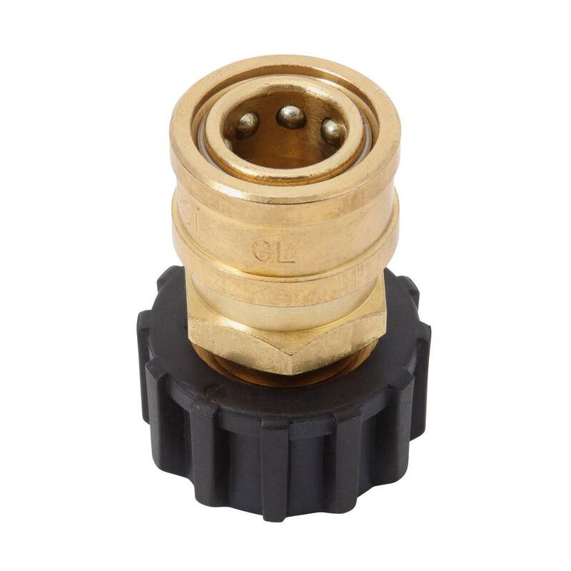 Powercare 3/8 in. Female Quick-Connect x M22 Connector for Pressure Washer - AP31030B