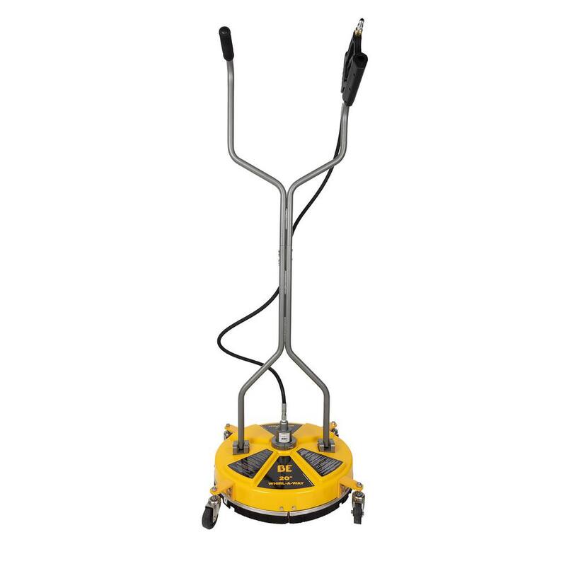 BE POWER EQUIPMENT 20 in. Whirl-A-Way Commercial Pressure Washer Surface Cleaner with Casters - 85.403.011