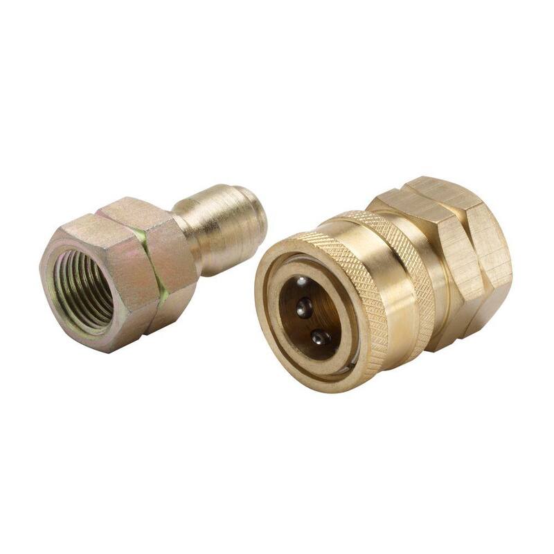 Powercare 3/8 in. Male Quick-Connect x Female NPT Kit for Pressure Washer - AP31037B