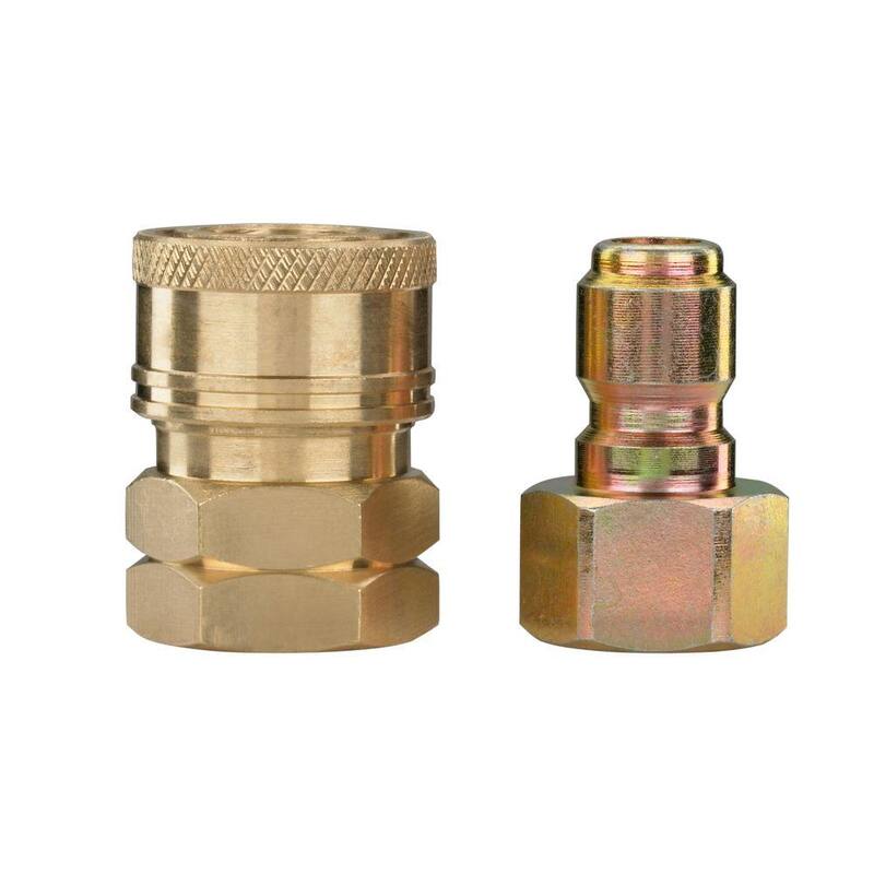 Powercare 3/8 in. Male Quick-Connect x Female NPT Kit for Pressure Washer - AP31037B
