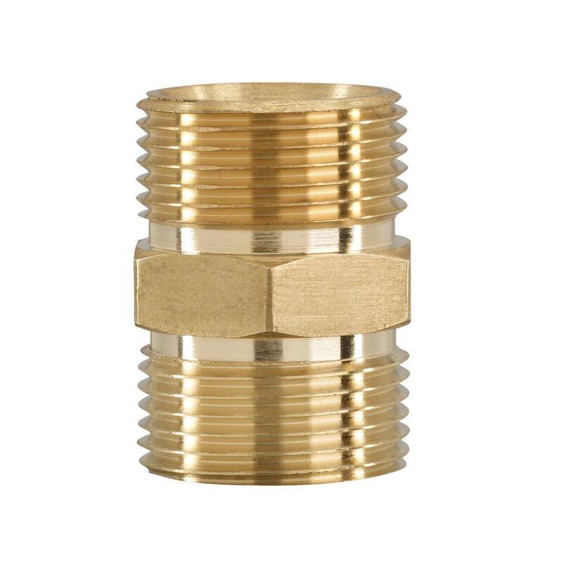 Powercare Male M22 x Male M22 14 mm 4500-PSI Pressure Washer Hose to Hose Coupler - AP31087