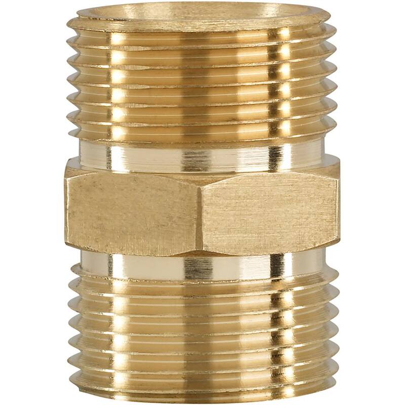 Powercare Male M22 x Male M22 14 mm 4500-PSI Pressure Washer Hose to Hose Coupler - AP31087