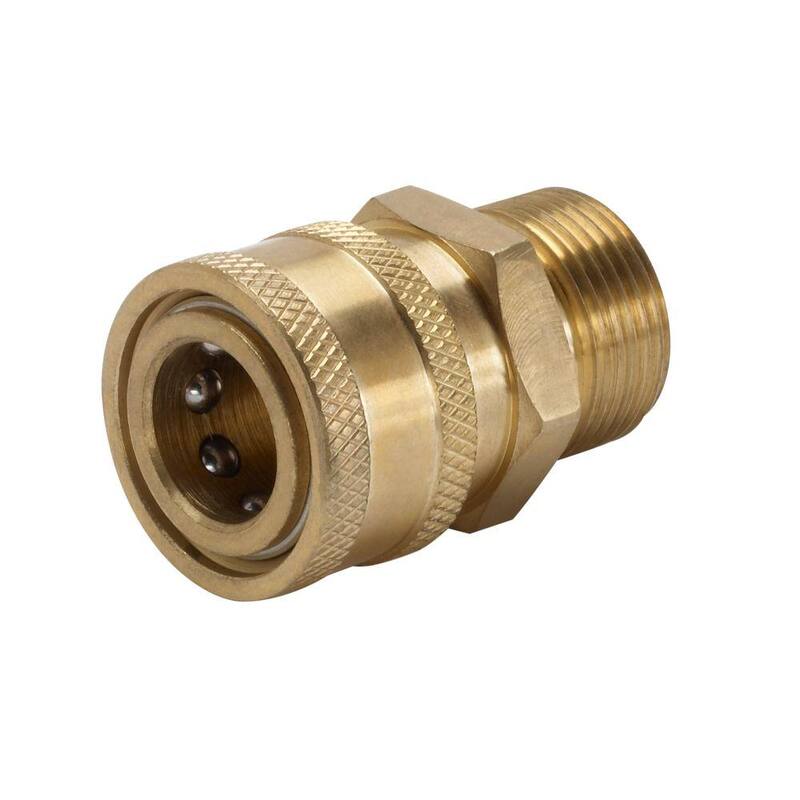 Powercare 3/8 in. Female Quick Connect x Male M22 Connector for Pressure Washer - AP31041B