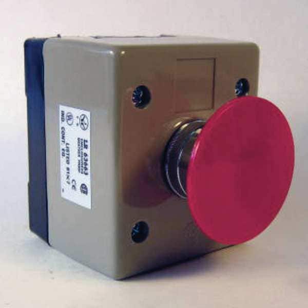 Relé y control de cabeza de hongo, 1 botón rojo, Nema 4 - 1MHC