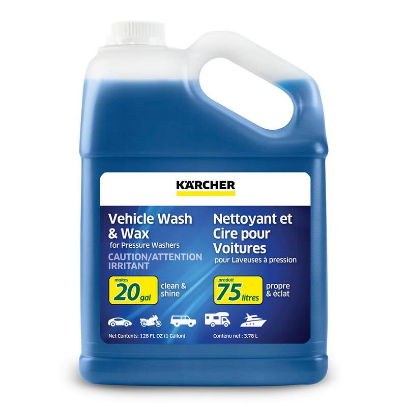 Karcher 1 Gal. Car Wash & Wax Pressure Washer Cleaning Detergent Soap Concentrate - 9.558-146.0