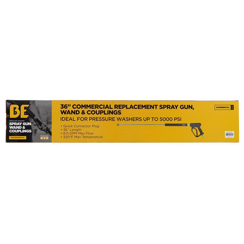 BE POWER EQUIPMENT 36" Pressure Washer Gun & Wand Assembly for Hot & Cold - 85.205.026