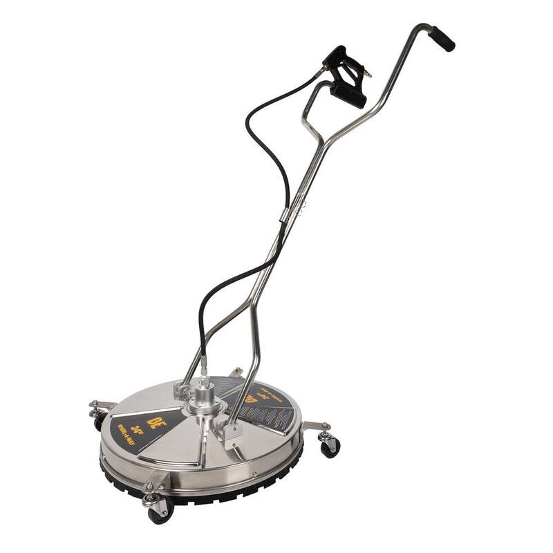 BE POWER EQUIPMENT 24 in. Whirl-A-Way Stainless Steel Commercial Pressure Washer Surface Cleaner for Hot/Cold Water - 85.403.010