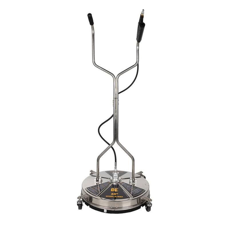BE POWER EQUIPMENT 24 in. Whirl-A-Way Stainless Steel Commercial Pressure Washer Surface Cleaner for Hot/Cold Water - 85.403.010