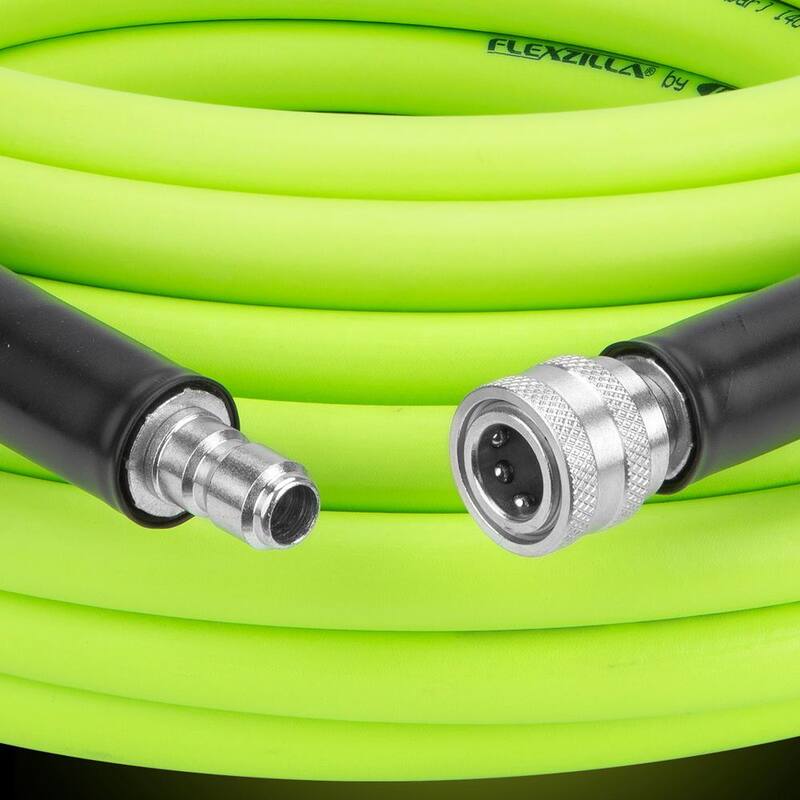 Flexzilla 3/8 in. x 100 ft. 4200 PSI Pressure Washer Hose with Quick-Connect Fittings - HFZPW426100Q