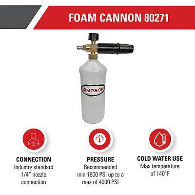SIMPSON High Pressure Foam Cannon Rated up to 4000 PSI - 80271