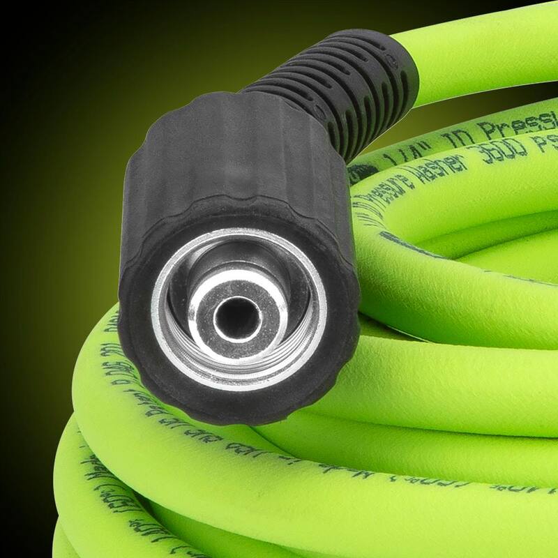 Flexzilla 1/4 in. x 25 ft. 3100 PSI Pressure Washer Hose with M22 Fittings - HFZPW3425M