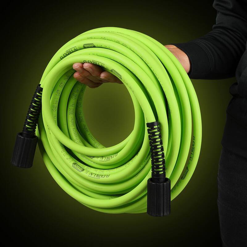 Flexzilla 1/4 in. x 25 ft. 3100 PSI Pressure Washer Hose with M22 Fittings - HFZPW3425M