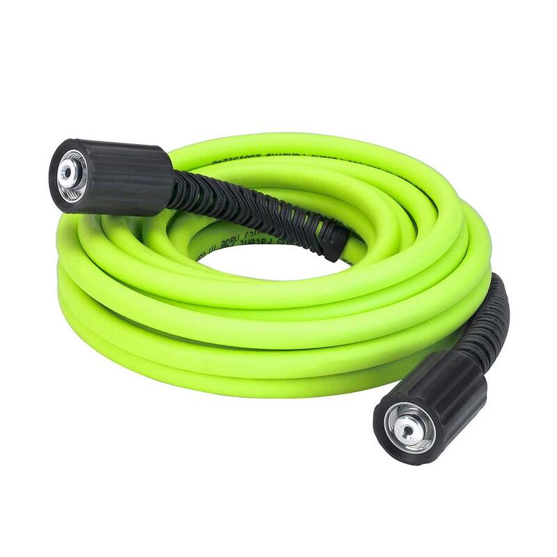 Flexzilla 1/4 in. x 25 ft. 3100 PSI Pressure Washer Hose with M22 Fittings - HFZPW3425M