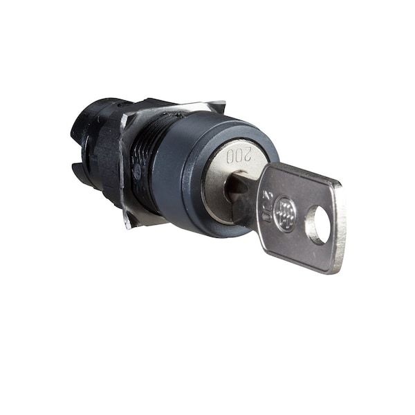 Schneider Electric Cabeza para interruptor selector clave, Harmony XB6, 16mm, 2 posiciones, fijo, 200 - ZB6AGB