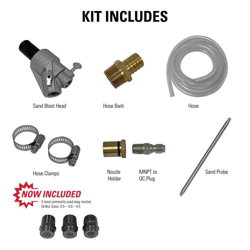 SIMPSON Wet Abrasive Industrial Grade Sandblast Kit for Gas Pressure Washers up to 5000 PSI 8.0 GPM - 80168