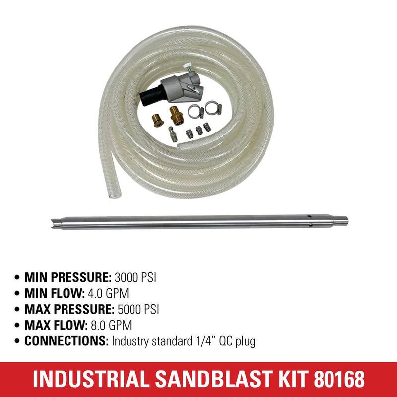 SIMPSON Wet Abrasive Industrial Grade Sandblast Kit for Gas Pressure Washers up to 5000 PSI 8.0 GPM - 80168