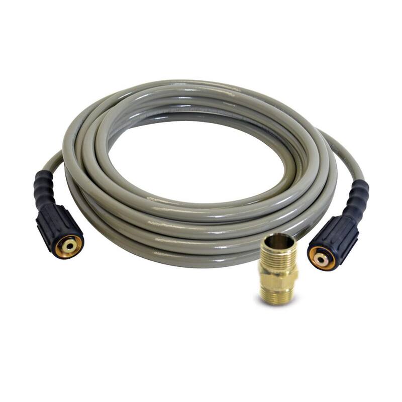 SIMPSON MorFlex 1/4 in. x 25 ft. High Pressure Hose with M22 Connections for 3300 PSI Cold Water Pressure Washers - 40224