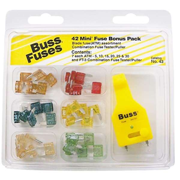 Eaton Bussmann NO-43 Atm Mini Fuse, 43PK - 158557