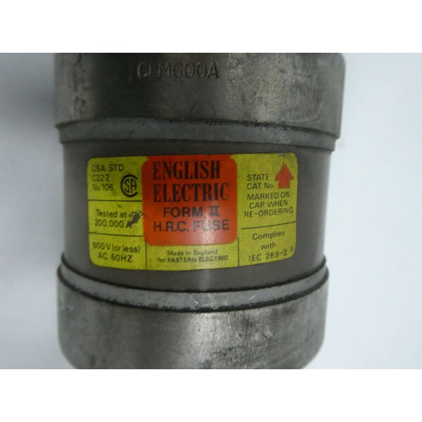 English Electric Automotive Fuse, 600A, Not Rated - CLM600A
