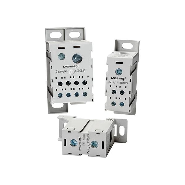 Mersen Finger Safe Fuse Block, 1 Poles, 600V AC Volt Rating - FSPDB1C