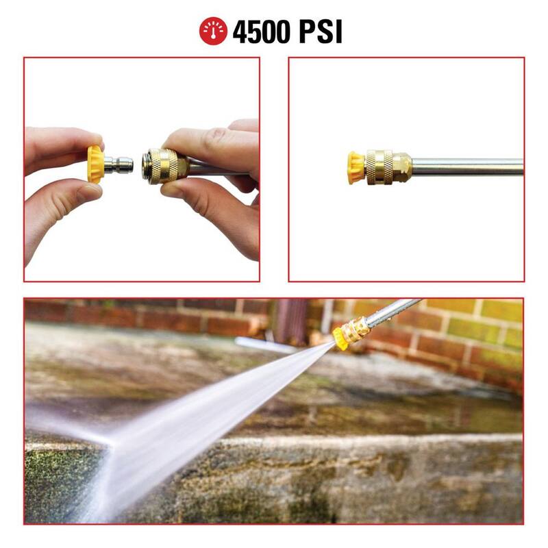 SIMPSON Replacement Spray Nozzles with 1/4 in. QC Connections for Hot/Cold Water 4500 PSI Pressure Washers - 80146