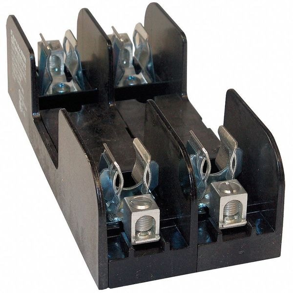 Mersen Open Fuse Block, R UL Class, 2 Poles, 0 to 30A Amp Range, 600V AC/DC Volt Rating - 60307R