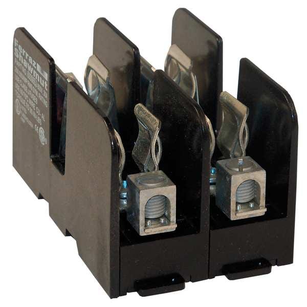 Mersen Open Fuse Block, J UL Class, 2 Poles, 0 to 30A Amp Range, 600V AC/DC Volt Rating - 60307SJ