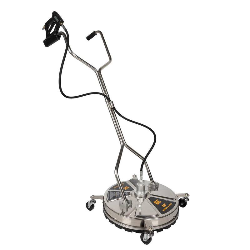 BE POWER EQUIPMENT 20 in. Whirl-A-Way Stainless Steel Commercial Pressure Washer Surface Cleaner for Hot/Cold Water - 85.403.009