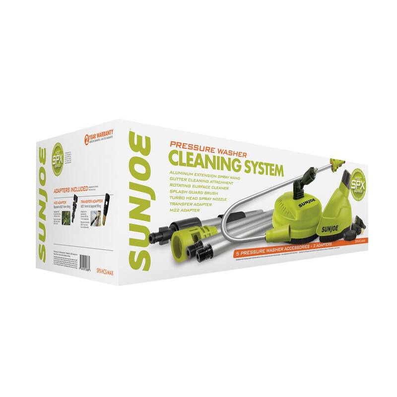 Sun Joe 5-Piece Home Cleaning System for Most Pressure Washers with Universal Adapters for Most Brands Up to 3500 PSI - SPX-HCS-MAX