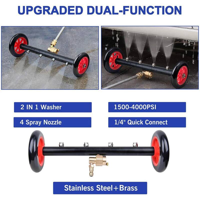EVEAGE 16 in. Pressure Washer Water Broom for Cleaning Surfaces, female to Male - B89-KIWZ