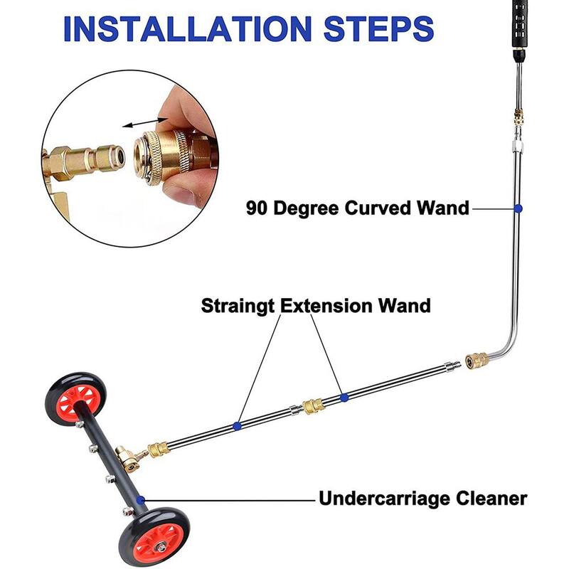EVEAGE 16 in. Pressure Washer Water Broom for Cleaning Surfaces, female to Male - B89-KIWZ