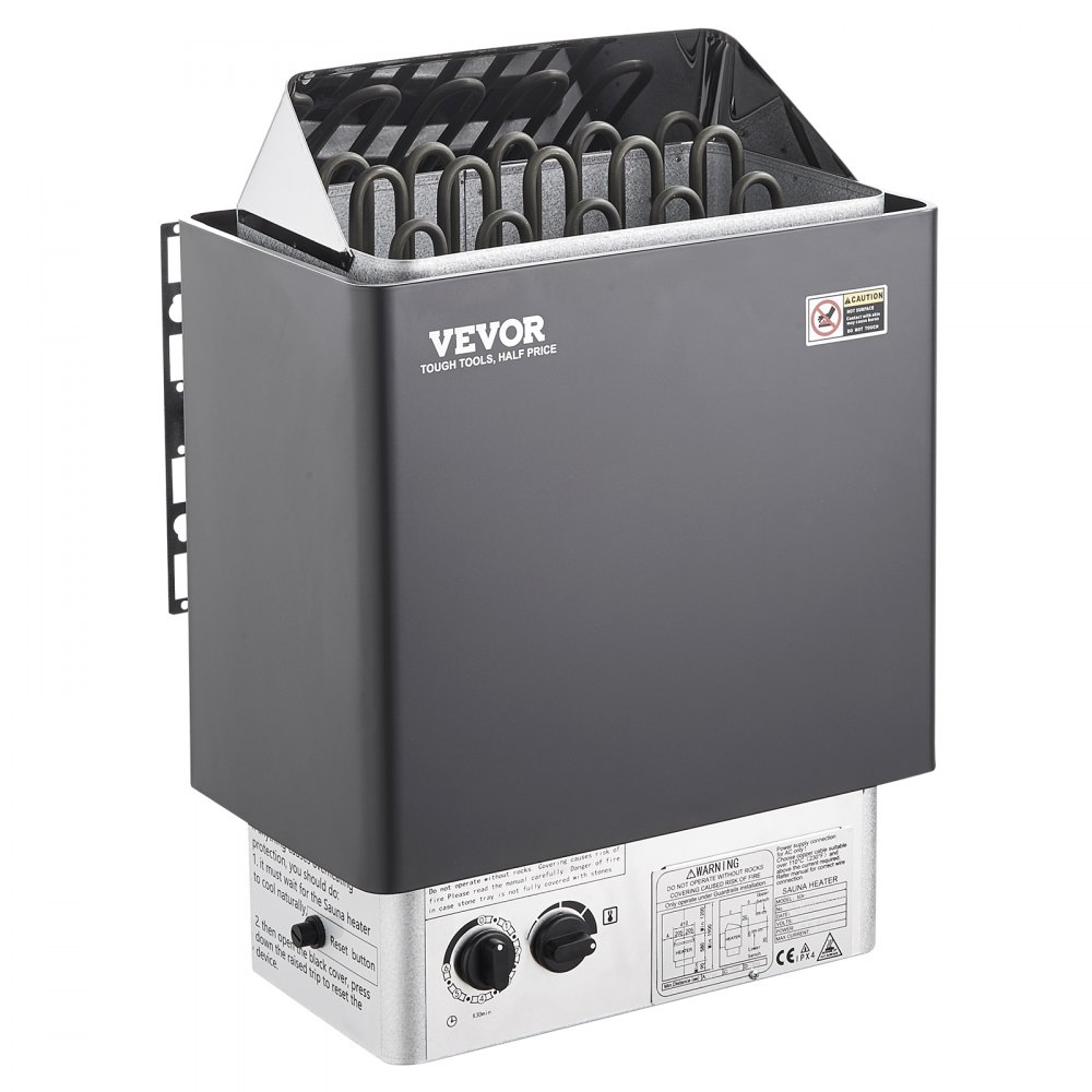 VEVOR 9KW Sauna Heater, Steam Bath Sauna Heater with Built-In Controls, Electric Sauna Stove, 3h Timer and Adjustable Temp for Max. 317-459 Cubic Feet, Home Hotel Spa Shower Use 220V, FCC Certification - DSSNLNK9KWXK7DJGIV4