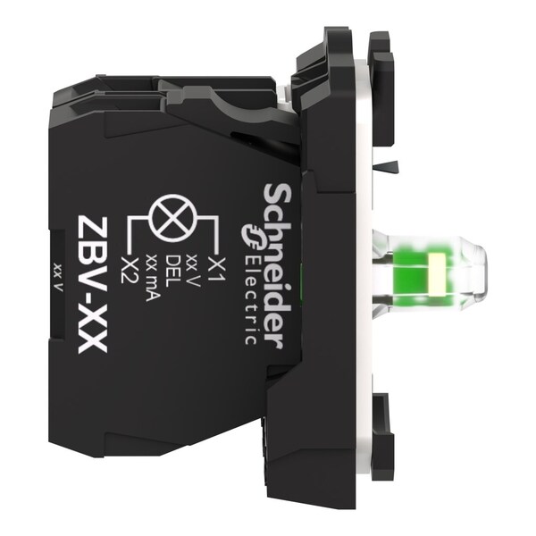 Bloque de contacto y módulo de luz Schneider Electric, 1NA, Blanco, 22mm - ZB5AW0G11
