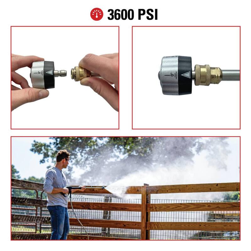 SIMPSON Universal 5-N-1 Nozzle with QC Connections for Cold Water 3600 PSI Pressure Washers - 80142