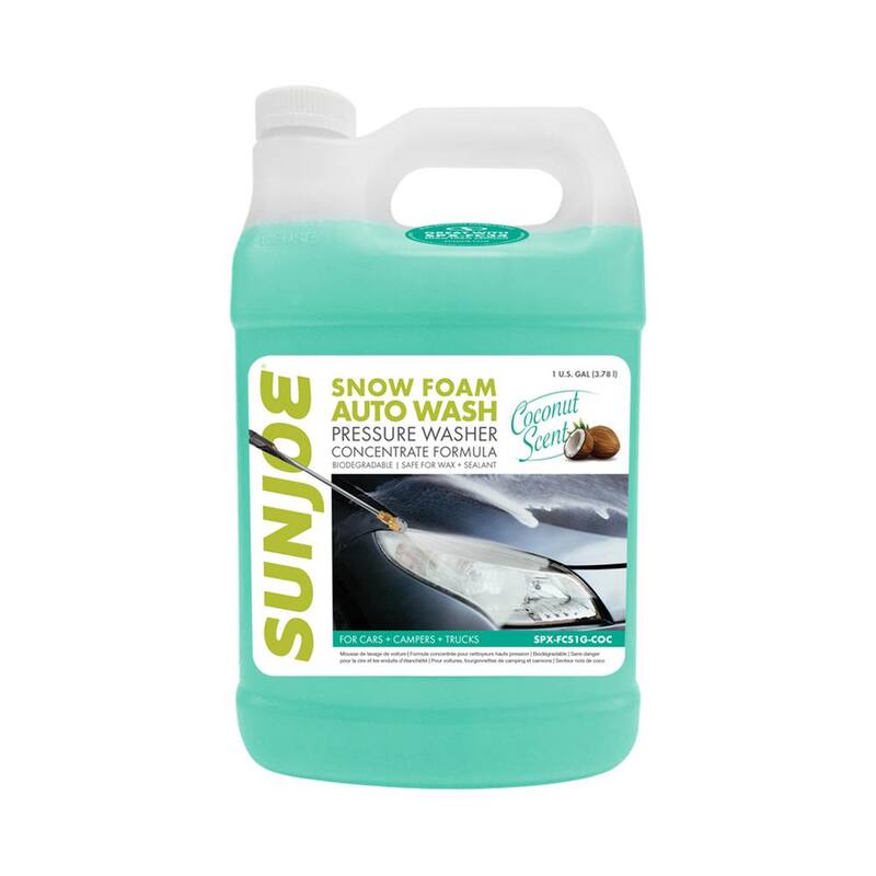 Sun Joe 1 Gal. Premium Snow Foam Pressure Washer Rated Car Wash Soap and Cleaner, Coconut - SPX-FCS1G-COC