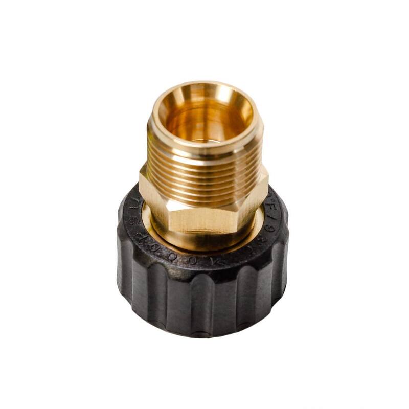 Sun Joe 14 mm M22 Male - 15mm M22 Female High Pressure Hose Adapter, Fits SPX Series Pressure Washers for Other Accessory Brands - SPX-M22M2F
