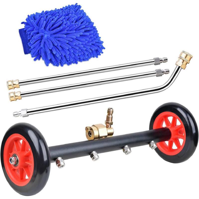 EVEAGE 16 in. 4000 PSI Pressure Washer Undercarriage Cleaner, w/Extension Wands, 4-Nozzles - QXJPJHH004-402