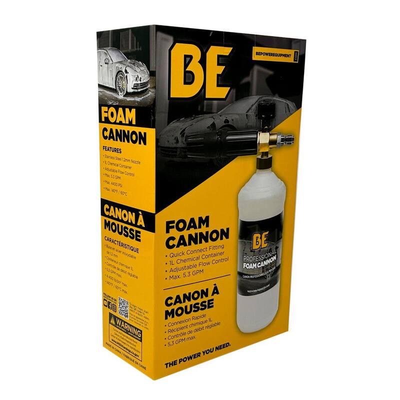 BE POWER EQUIPMENT Professional Foam Cannon with Adjustable Flow - 85.400.048
