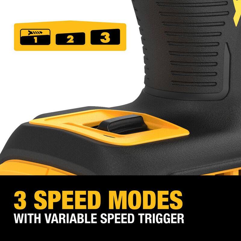 DEWALT 20-Volt Maximum XR Destornillador de impacto inalámbrico sin escobillas de 1/4 de pulgada y 3 velocidades (herramienta solamente) - DCF845B