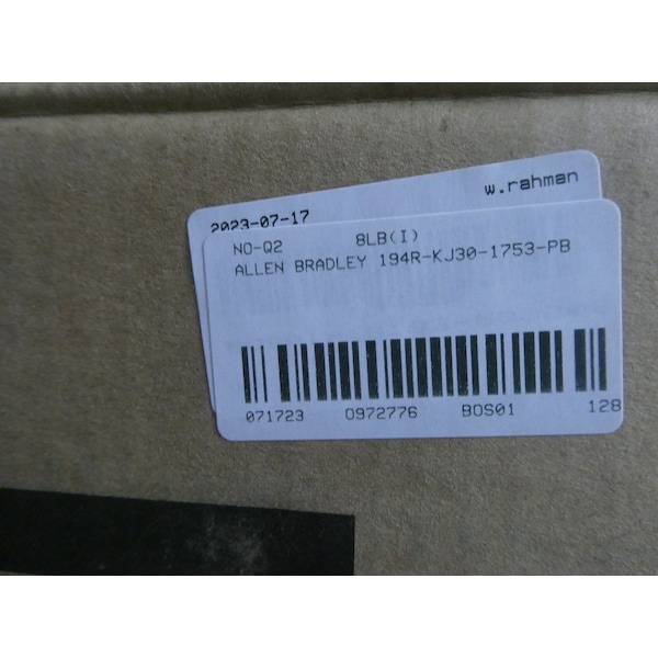 Allen Bradley 3P 30A AMP 600V-AC INTERRUPTOR DE CAJA MOLDEADA - 194R-KJ30-1753-PB