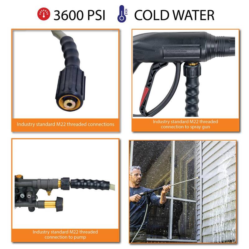 Powercare 5/16 in. x 30 ft. Replacement/Extension Hose for 3600 PSI Pressure Washers - 40202