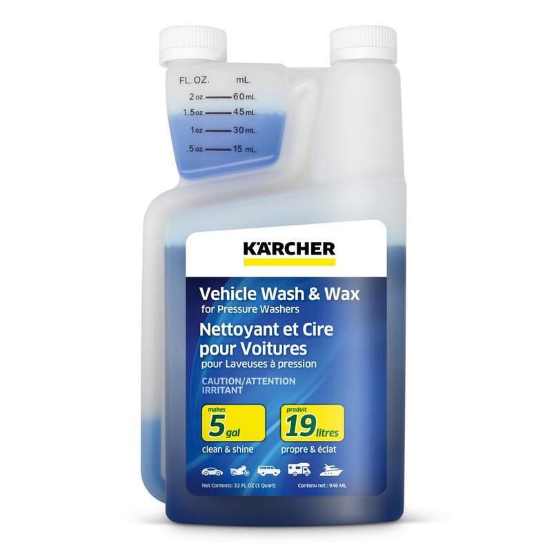 Karcher 1 qt. Car Wash & Wax Pressure Washer Cleaning Detergent Soap Concentrate - 9.558-147.0